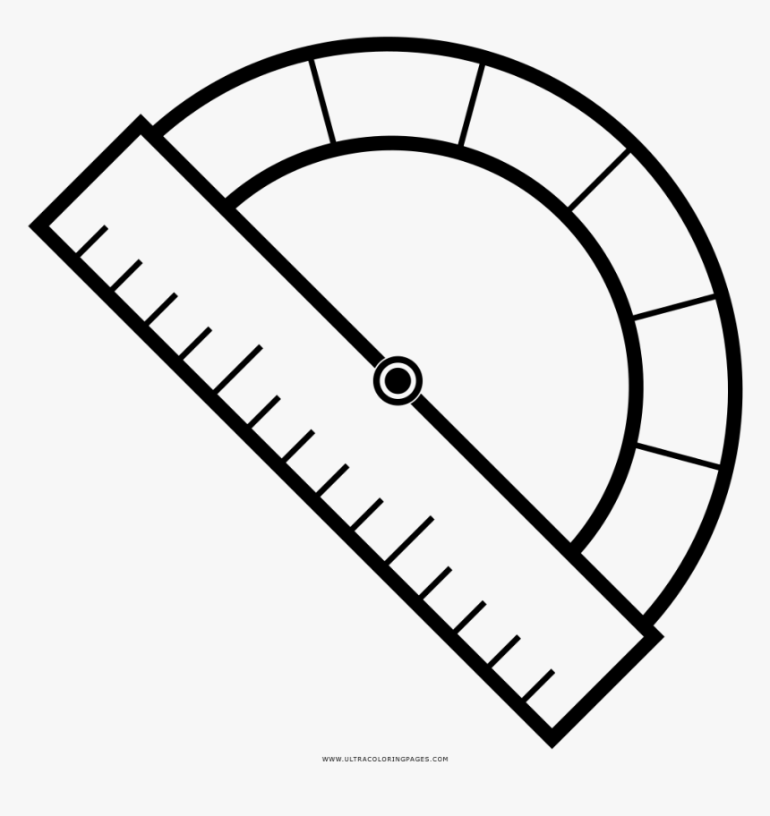 Protractor Coloring Page - Time Travel Clock Png, Transparent Png