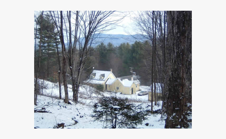 Old Farm House At The End Of A Dirt Road - Snow, HD Png Download