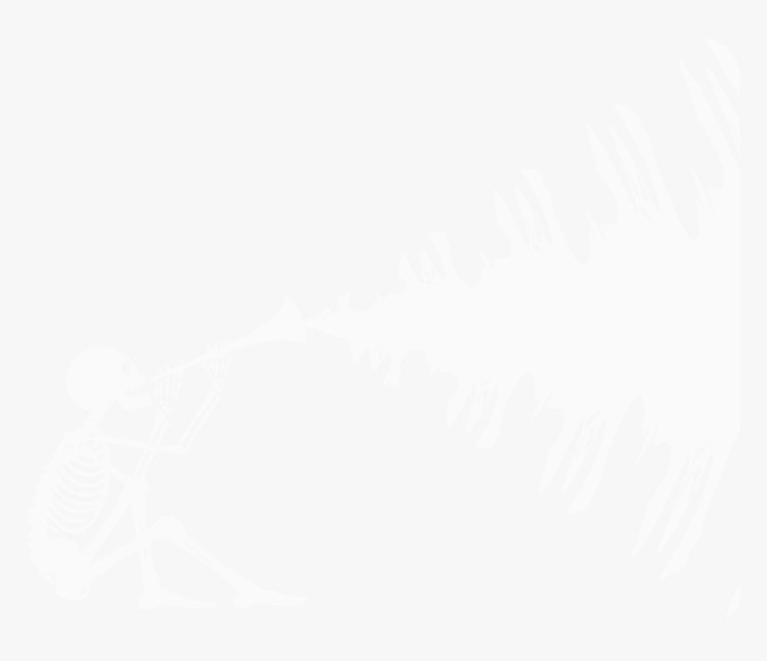 Halloween Skeleton Playing Ghost Flute No Background - No Image Background, HD Png Download