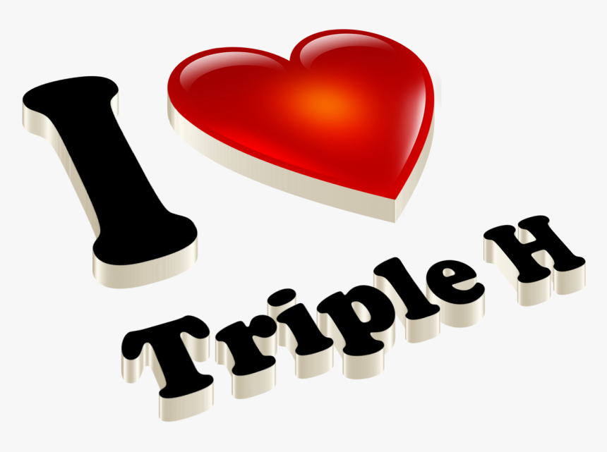 Triple H Heart Name Transparent Png - Love You Krishna Name, Png Download