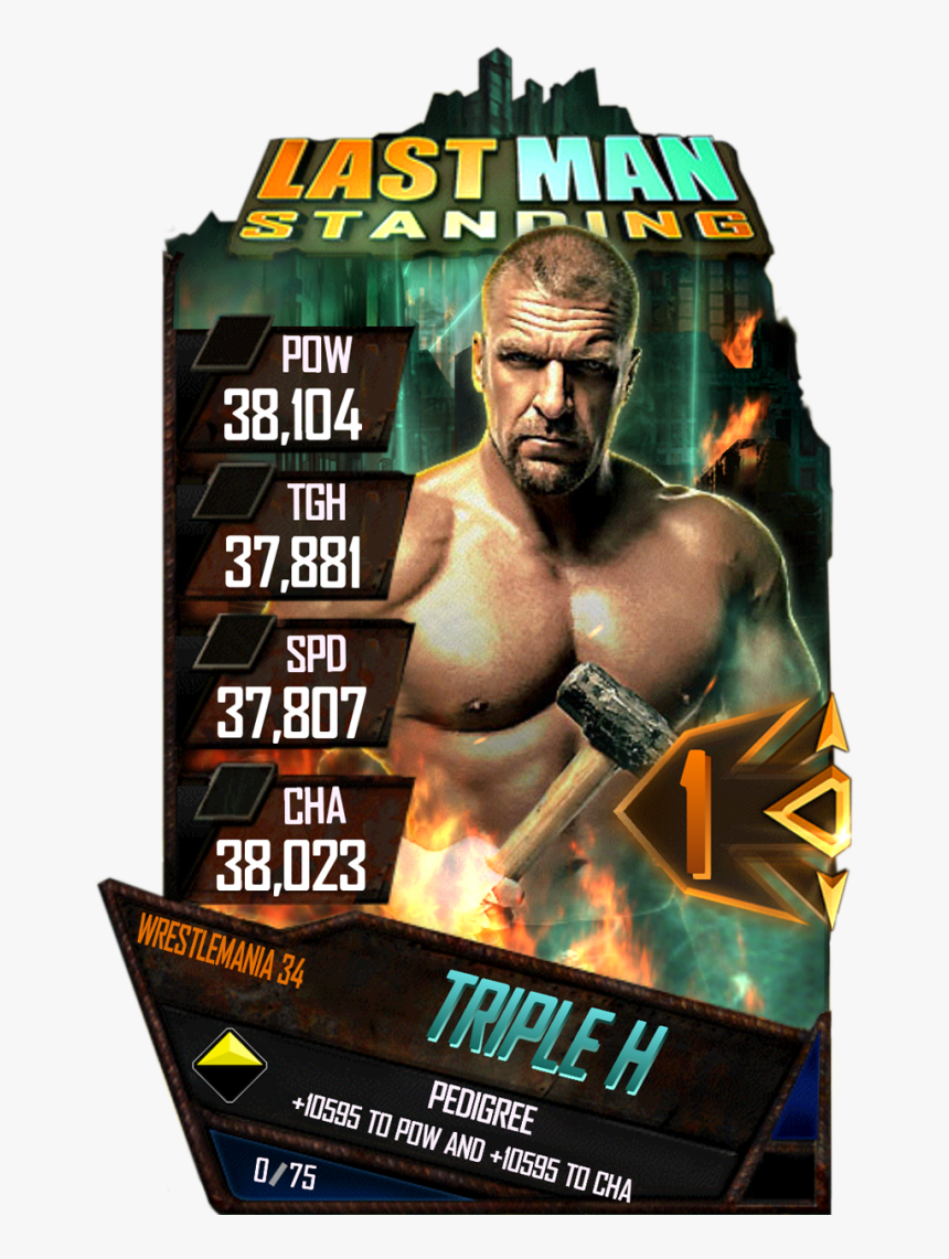 Tripleh S4 19 Wrestlemania34 Lms - Lms Triple H Wwe Supercard, HD Png Download