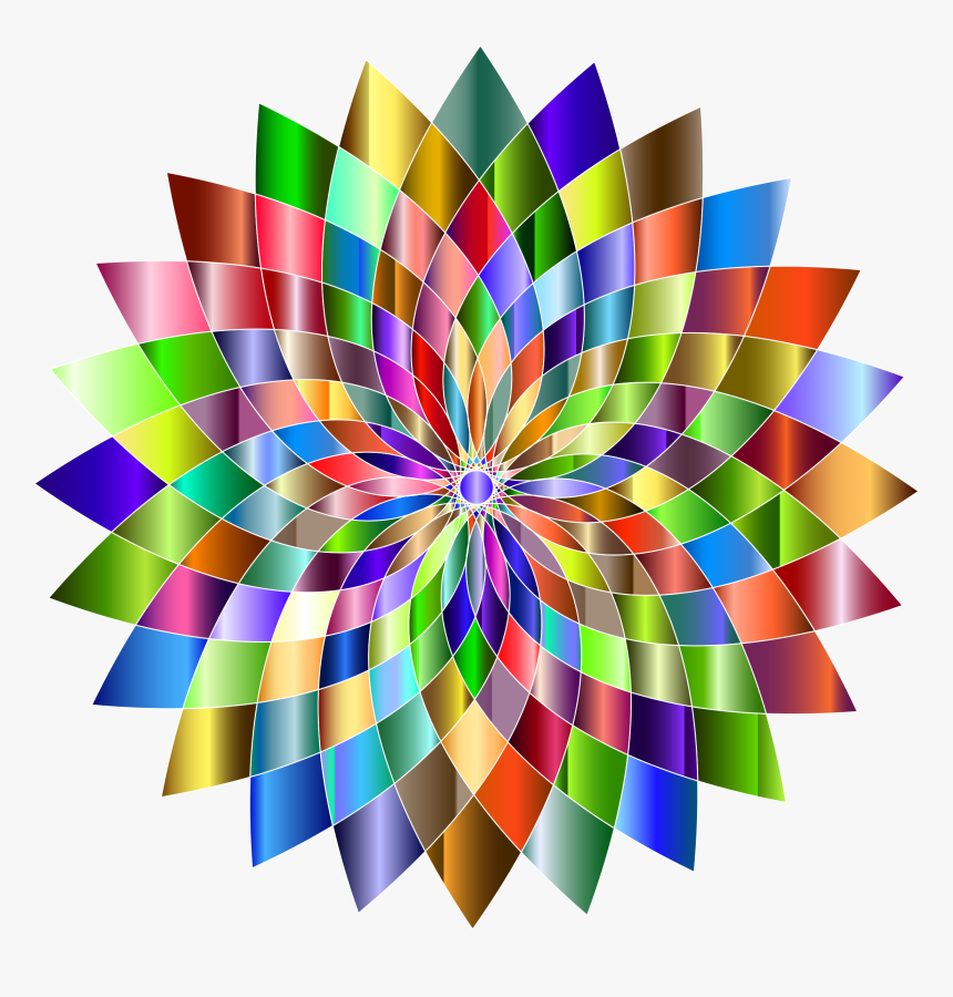 Prismatic Abstract Flower Line Art Ii 6 Clip Arts - Portable Network Graphics, HD Png Download