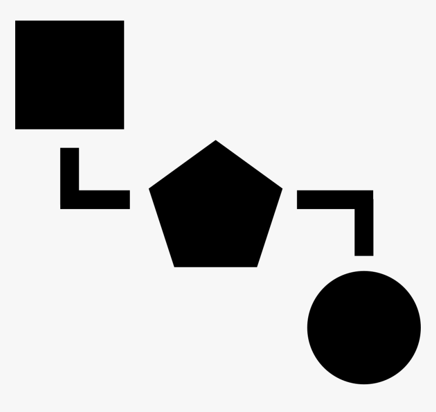 Blocks Scheme Of Three Black Geometric Shapes - Scheme Icon Png, Transparent Png