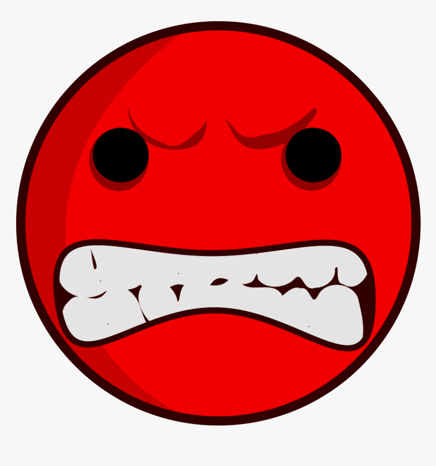 Smiley Anger Emoticon Red Clip Art Angry Face Free Clipart, HD Png