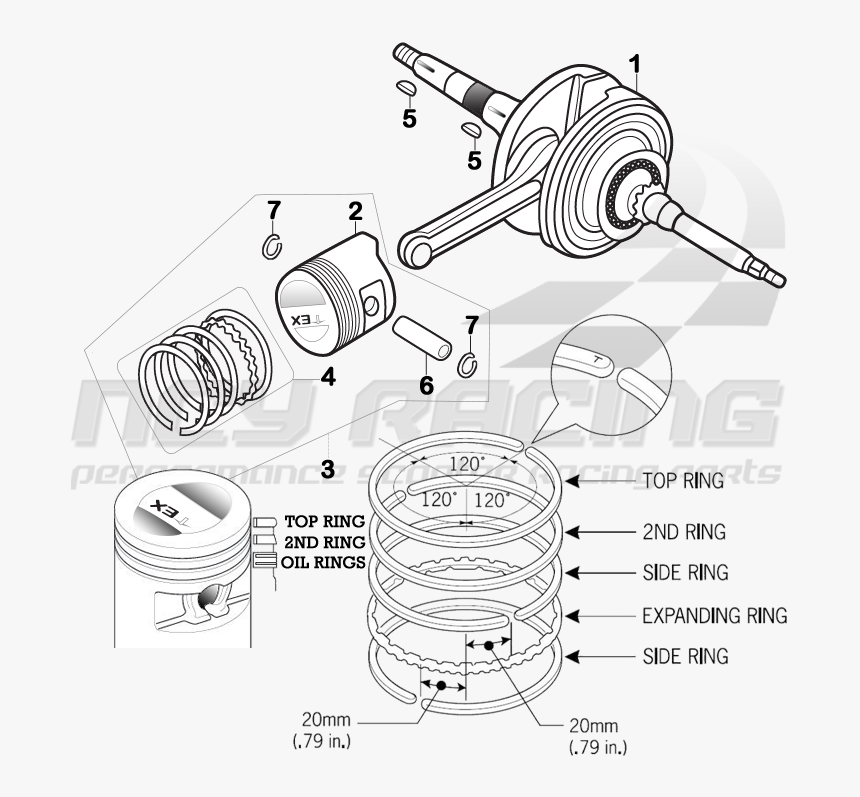 150cc Stroker Diagram, HD Png Download