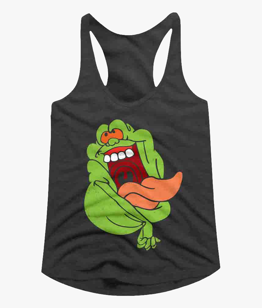 Ladies Slimer Real Ghostbusters Racerback Tank Top - Slimer T Shirt, HD Png Download