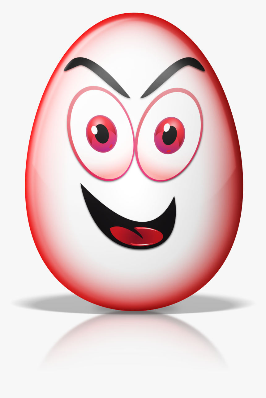 Egg With Mad Face, HD Png Download