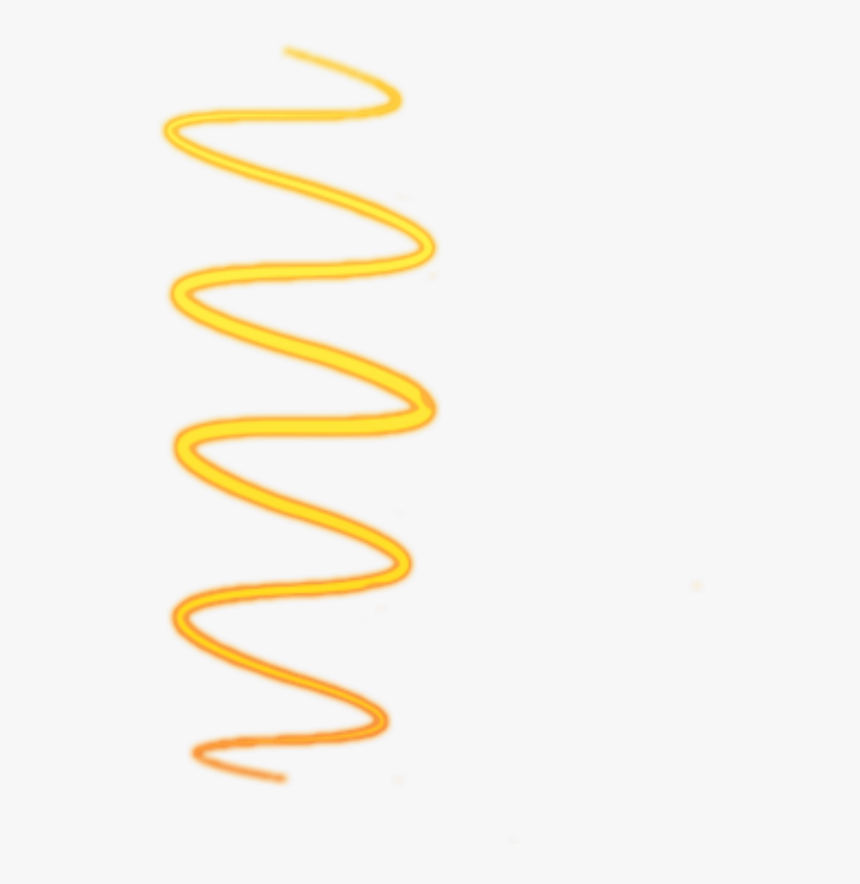 #swirl #gold #yellow #glow #bright #magic - Neon Light Swirl Edit, HD Png Download