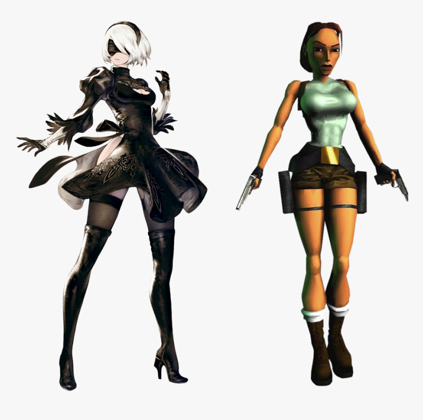 Transparent Lara Croft Png - Nier Automata 2b Official Art, Png Download