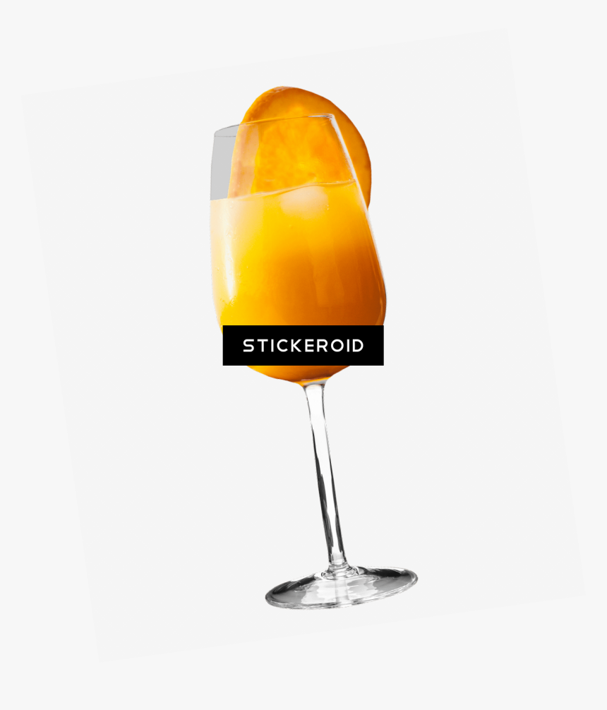 Orange Juice With Fruit Slice - Champagne Stemware, HD Png Download
