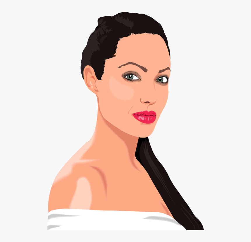 Hairstyle,black Hair,chin - Jolie Pas Productions Logo, HD Png Download