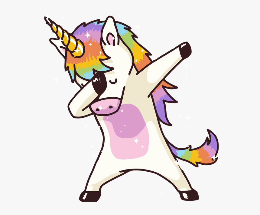 Dabbing Unicorn Shirt Dab Hip Hop Funny Magic Shower - Dibujos De Unicornios, HD Png Download
