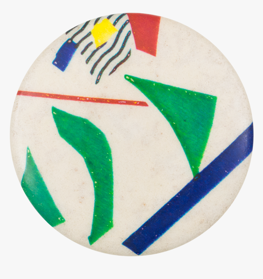 Abstract With Green Shapes Art Button Museum - Circle, HD Png Download