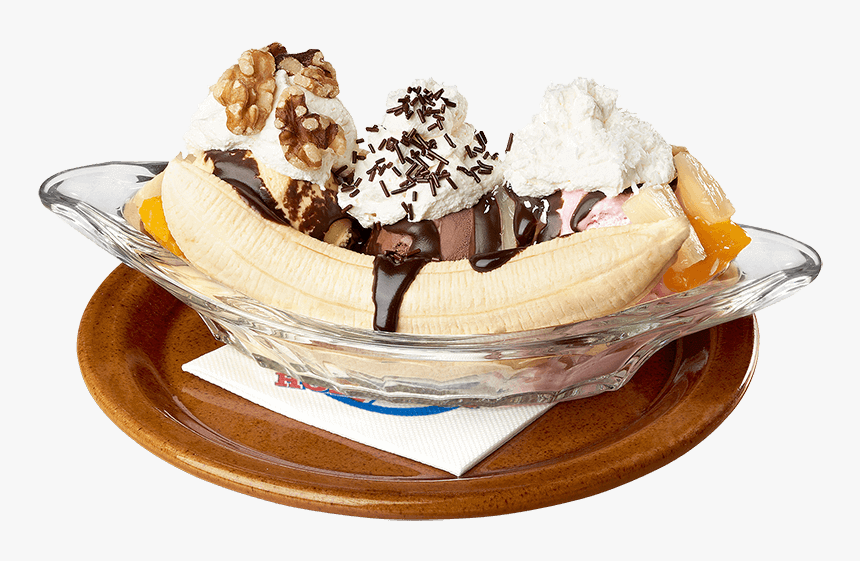 El Postre Más Grande De América Trozos De Plátano Rodeados - Png Download Banana Split Png, Transparent Png