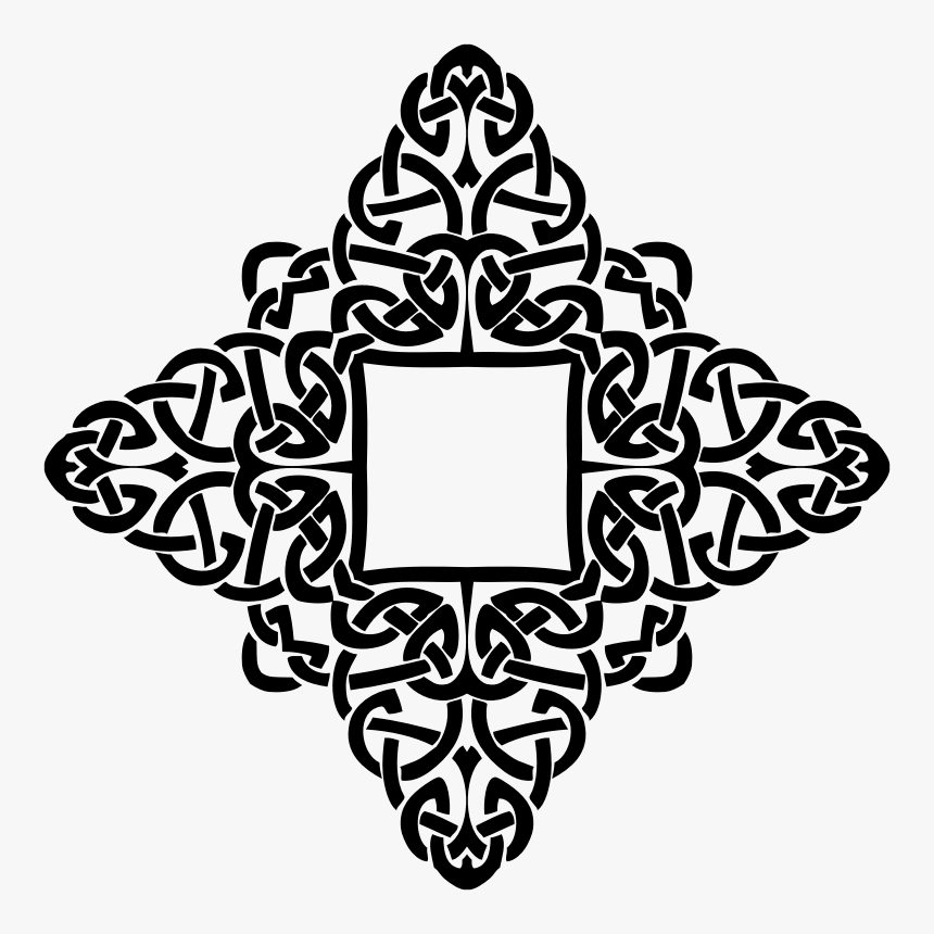 Transparent Celtic Cross Clipart - Clipart Photo Frame Borders Diamond, HD Png Download