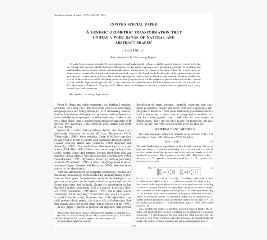 Advantages Of Super Formula And Supershape By Johan, HD Png Download