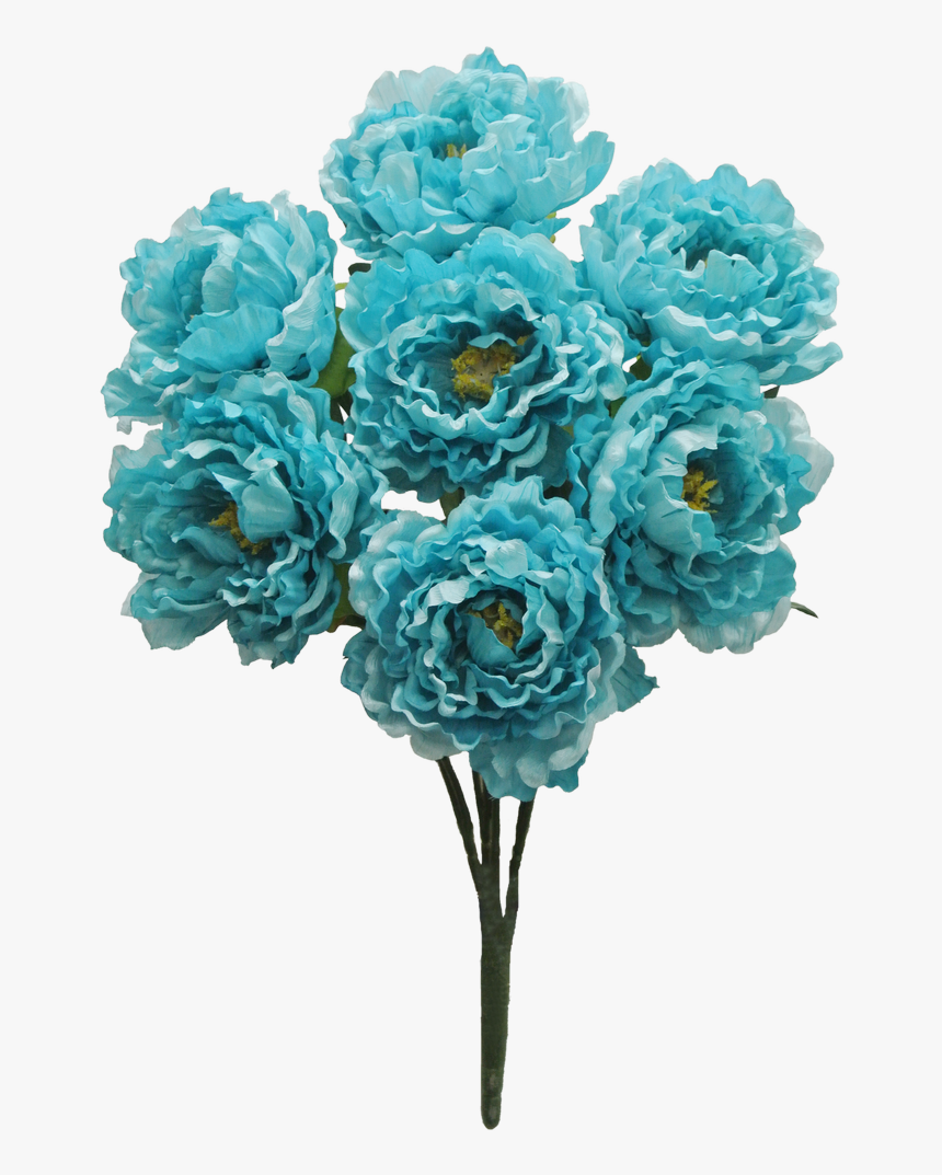 Turquoise Peony Flowers, HD Png Download