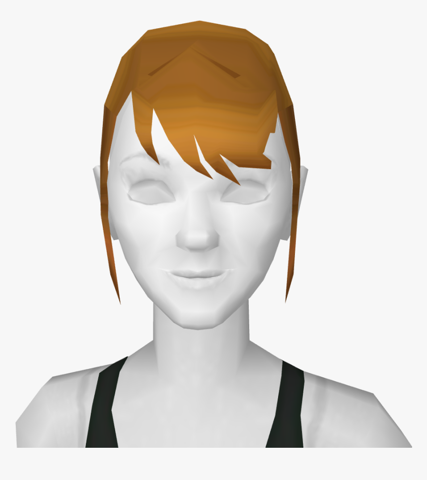 Avatar Ponytail With Bangs Blonde - Illustration, HD Png Download