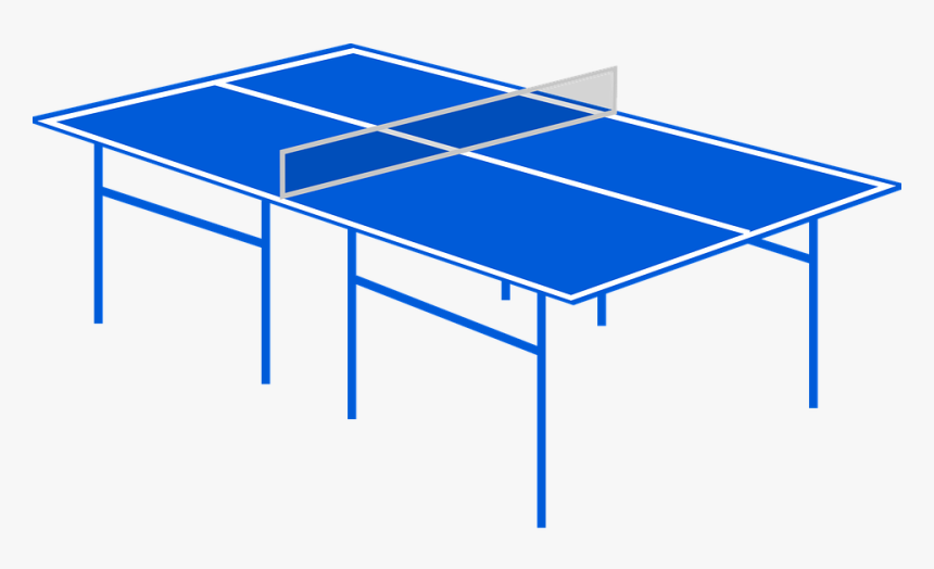 Ping-pong Table Tennis Playing Field Blue Sports - Ping Pong Table Clipart, HD Png Download