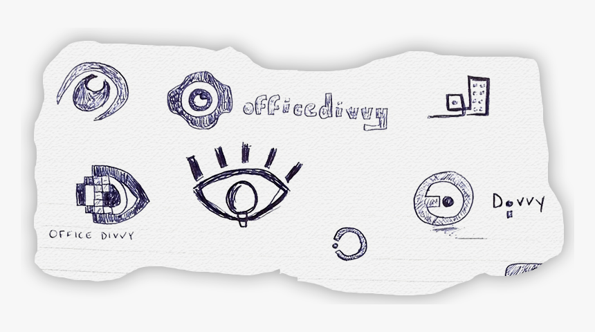 Office Divvy Blue Eye Sketch - Envelope, HD Png Download
