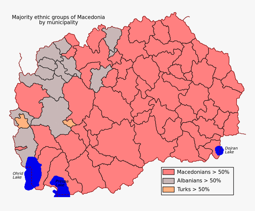 Demographic Map Of Macedonia, HD Png Download