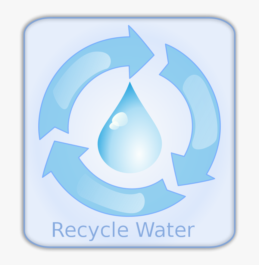 Water Recycle Icon Png , Transparent Cartoons - Recycled Water Clip Art, Png Download