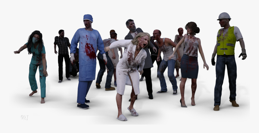 Zombie Horde Png, Transparent Png