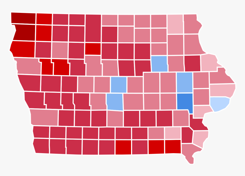 Iowa Counties 2016 Election, HD Png Download