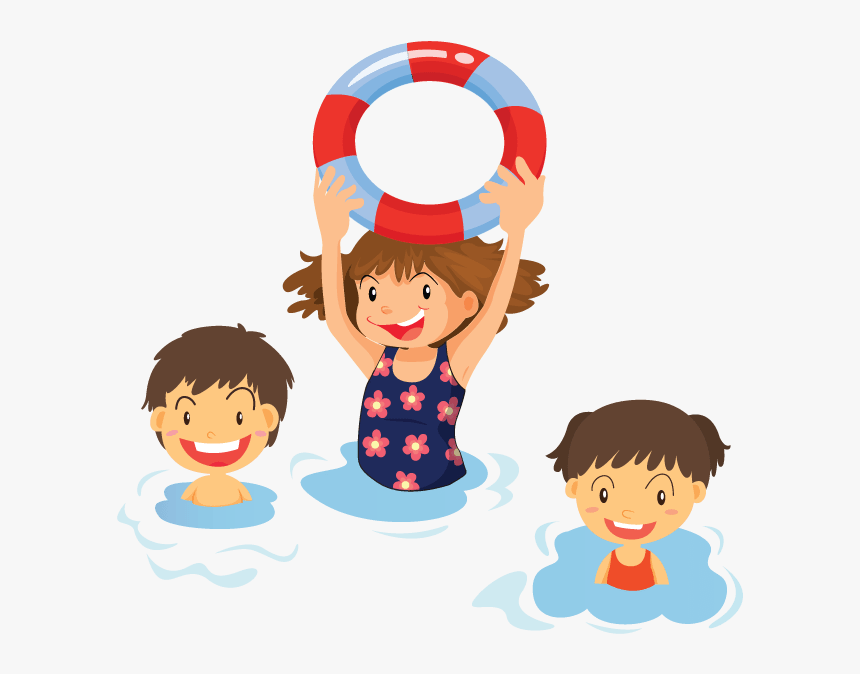 Learn To Swim Clipart - Kids Swimming Png, Transparent Png