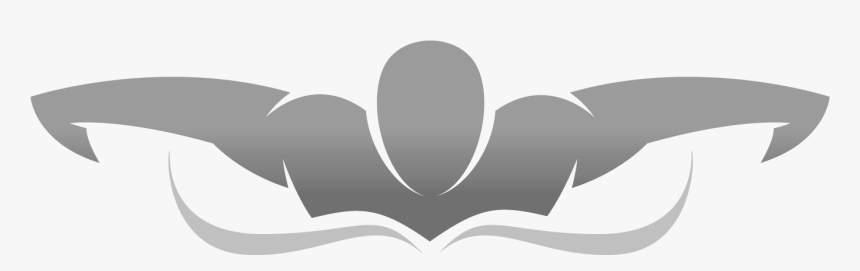 Swimming Png Black And White - Butterfly Swimmer Clip Art, Transparent Png