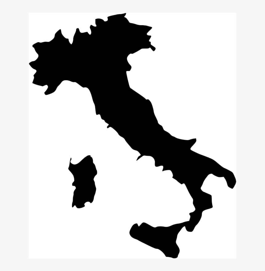 Vieu Clip Cat Silhouette - Italy Map, HD Png Download