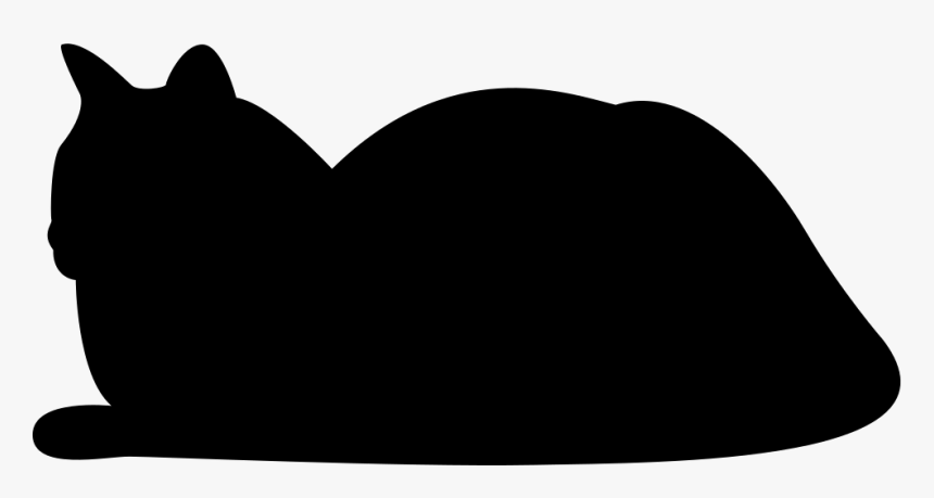 Resting Cat Silhouette, HD Png Download