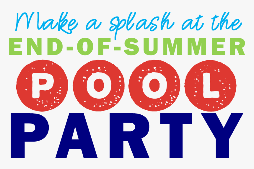 Pool Party Text Sq - Circle, HD Png Download