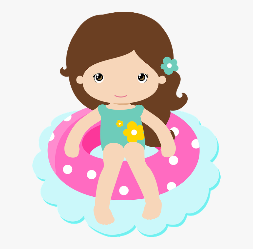 Clip Art Acuatico Pinterest Clip - Menina Pool Party Png, Transparent Png