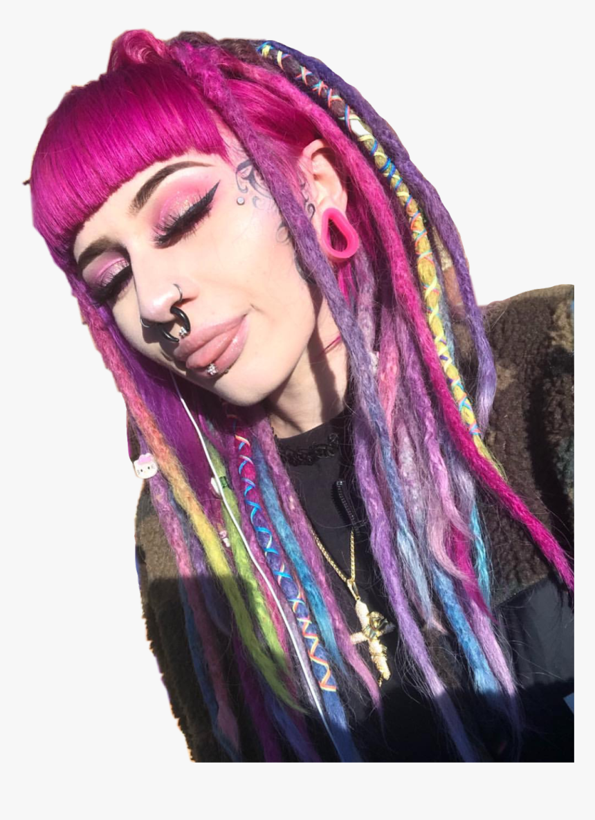#piaisevil #piakaz #plasticpia #dreadlocks #rainbow - Pia Kaz, HD Png Download
