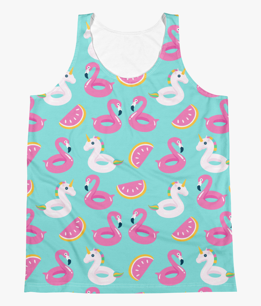 Pool Party Allover Tank Top Swish Embassy 
 Class - Cartoon, HD Png Download
