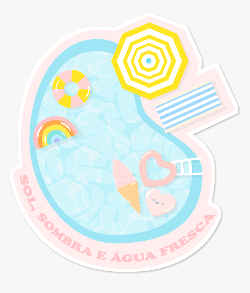 Adesivo Pool Party De Mathna - Circle, HD Png Download