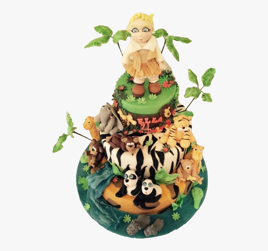 Large Jungle Cake - Queen Of The Jungle Cake, HD Png Download