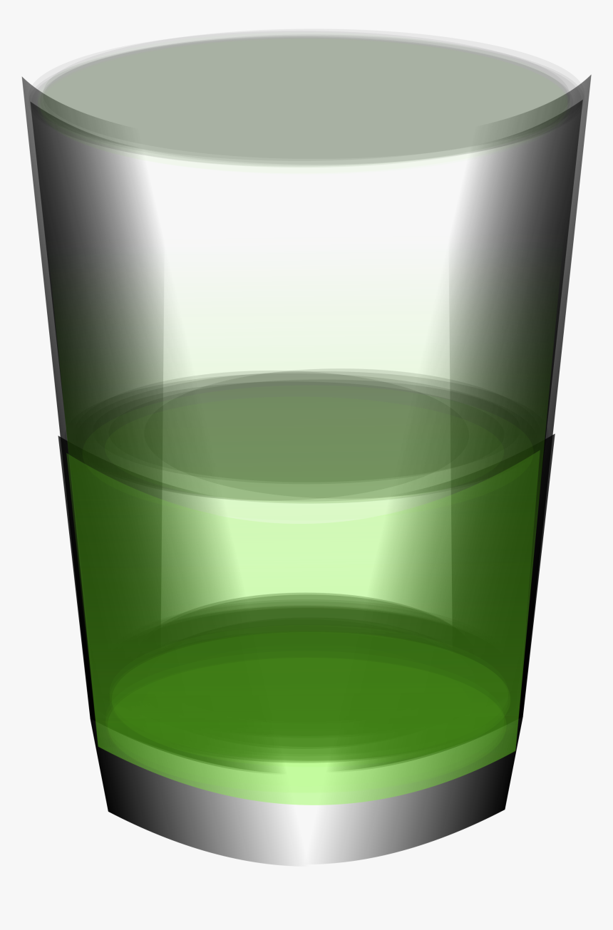 Green Water Clip Arts - Green Glass Of Water, HD Png Download