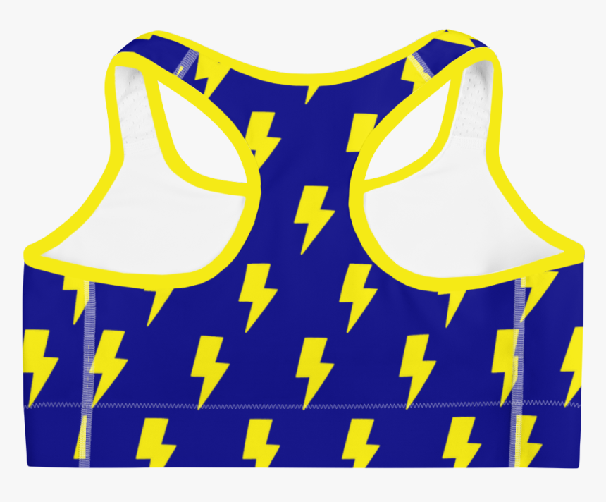 Blue & Yellow Lightning Bolts Sports Bra - Active Tank, HD Png Download