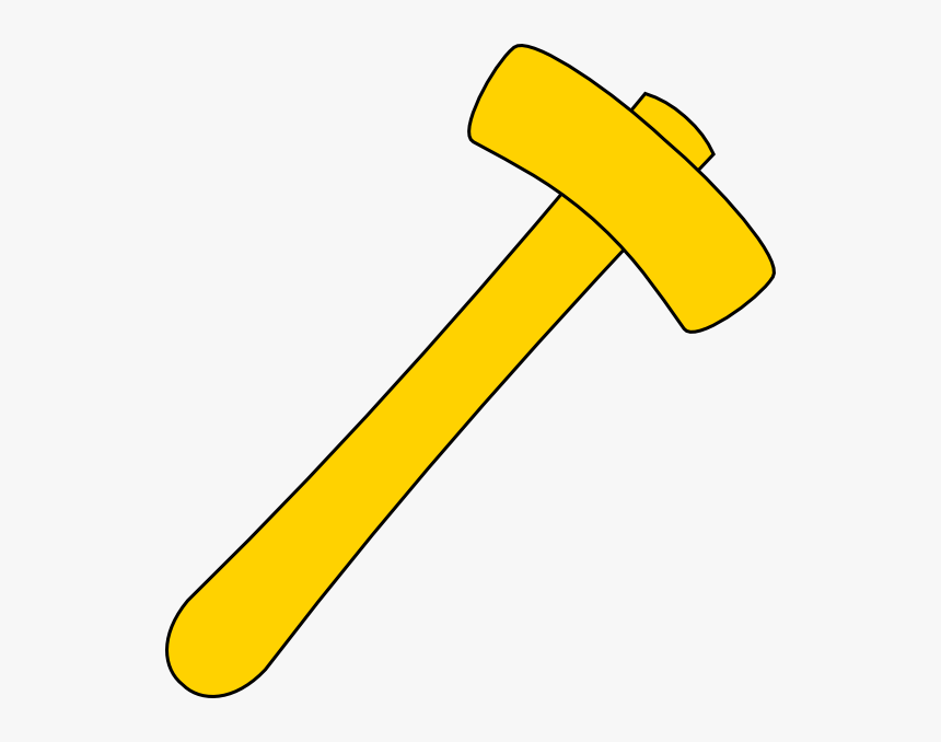 Transparent Hammer Vector Png - Hammer Yellow, Png Download