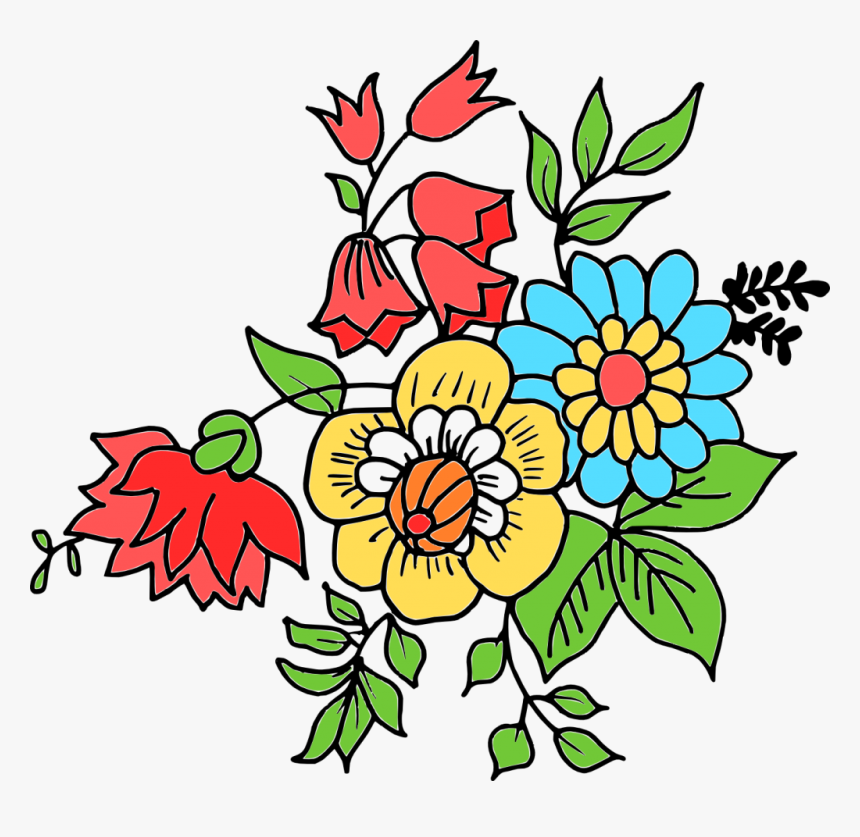 Transparent Flower Drawing Png - Floral Design To Draw, Png Download