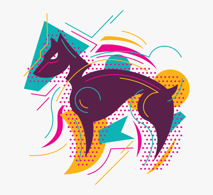 Abstract Dog - Graphic Design, HD Png Download