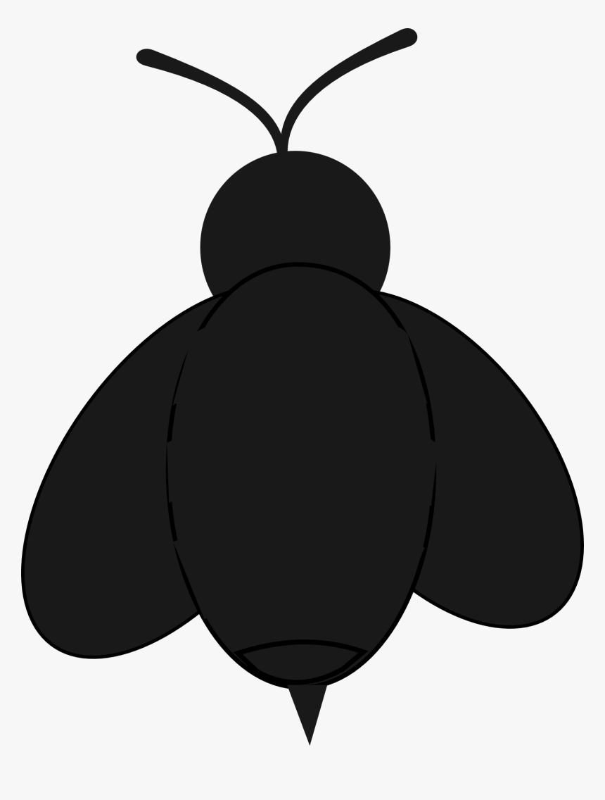 Bee Drawing Silhouette Clip Art - Bee Silhouette Clipart, HD Png Download