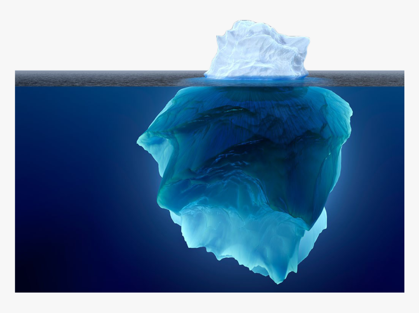 Glacier Clipart Underwater - Iceberg Under Water Clipart, HD Png Download