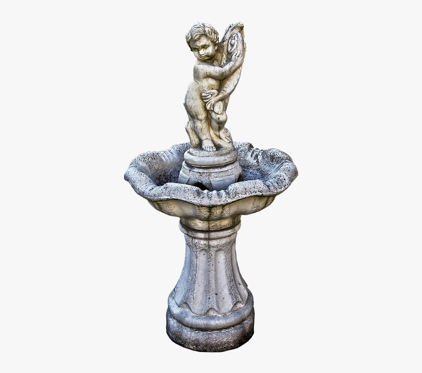 Manneken, Fountain, Sculpture, Cherub, Fish - Fountain Statue Png, Transparent Png