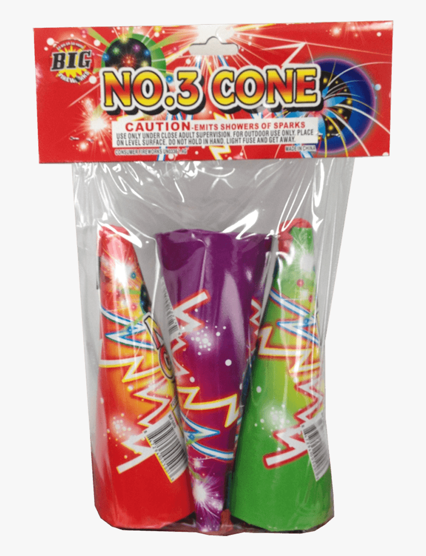 3 Cone Fountain - Stick Candy, HD Png Download