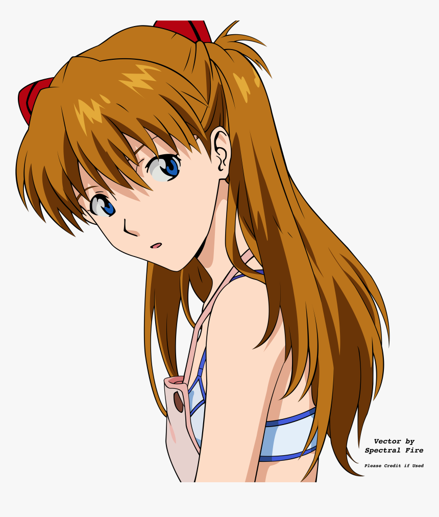Asuka Evangelion Hair Back, HD Png Download
