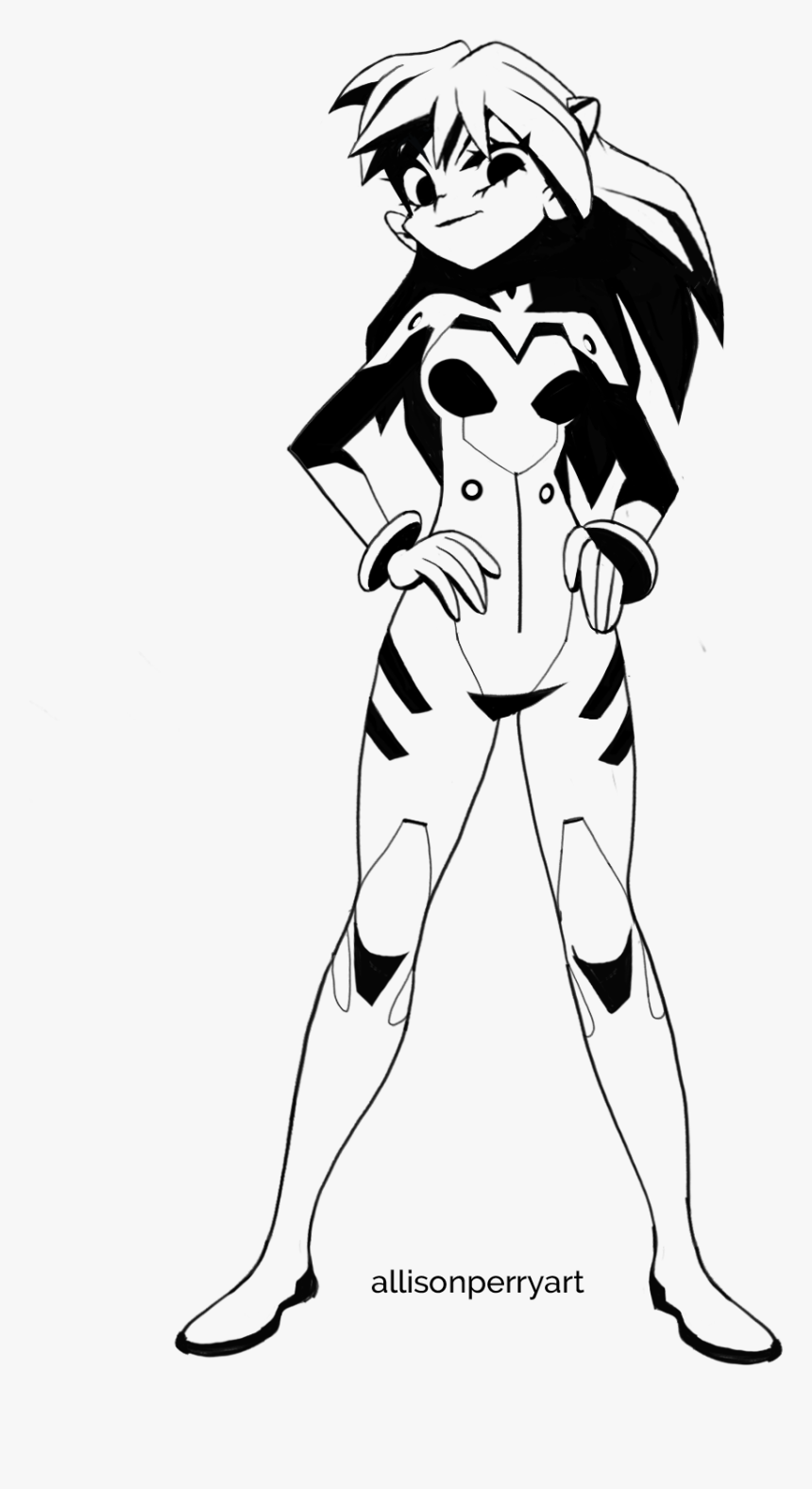 Splashed Some Colour On This Asuka Sketch - Cartoon, HD Png Download