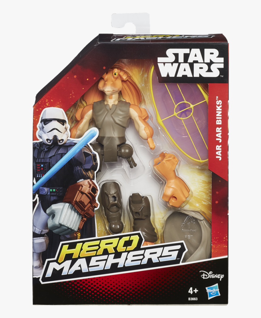 Transparent Jar Jar Binks Png - Star Wars Hero Mashers Bossk, Png Download